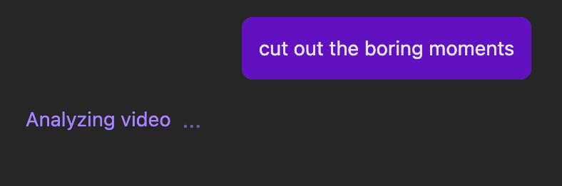 Fast video editing demonstration